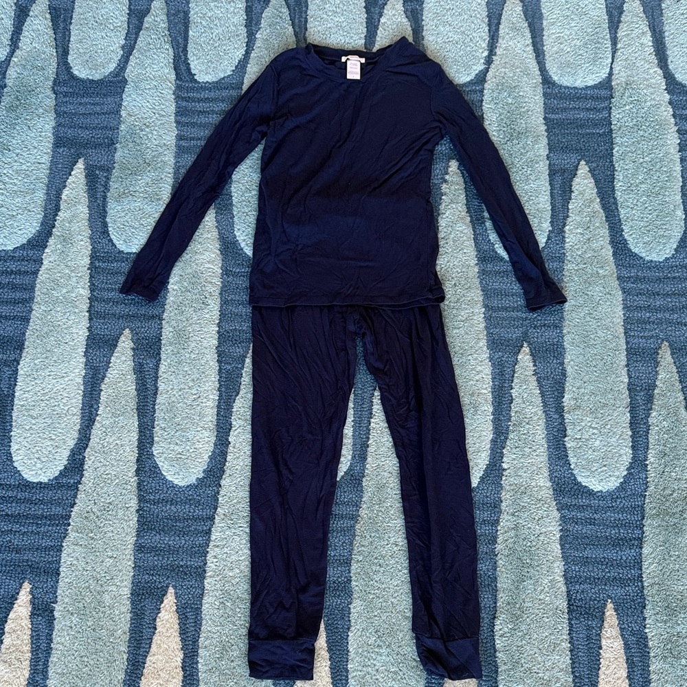 Eberjey Navy Blue Kids Modal Pajama Set
